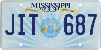 MS license plate JIT687