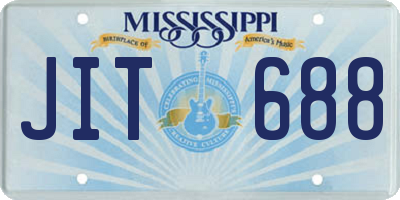 MS license plate JIT688