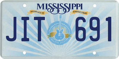 MS license plate JIT691