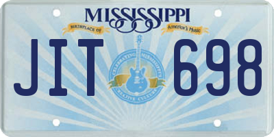 MS license plate JIT698