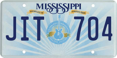 MS license plate JIT704