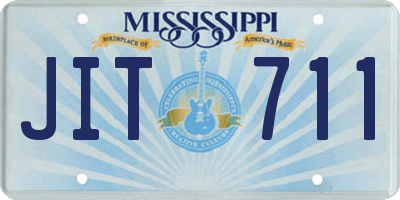 MS license plate JIT711