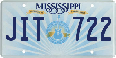 MS license plate JIT722