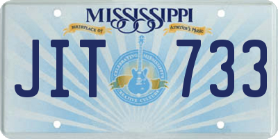 MS license plate JIT733