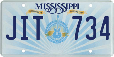MS license plate JIT734