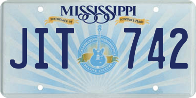 MS license plate JIT742