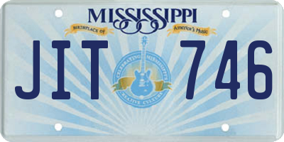 MS license plate JIT746
