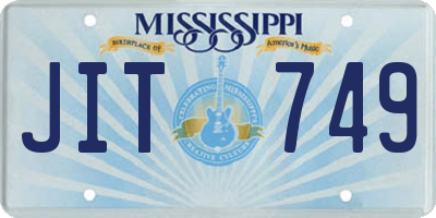 MS license plate JIT749