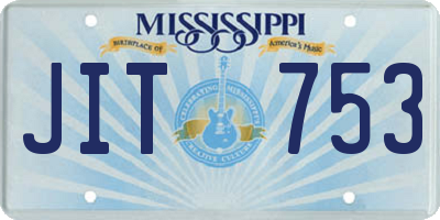 MS license plate JIT753