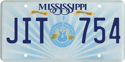 MS license plate JIT754