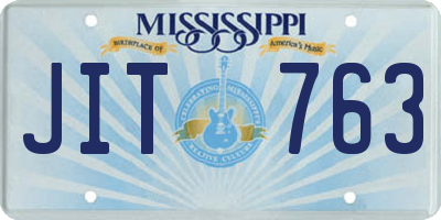 MS license plate JIT763