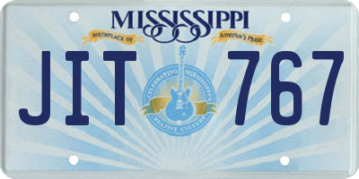 MS license plate JIT767