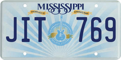 MS license plate JIT769