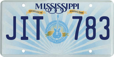 MS license plate JIT783