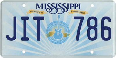 MS license plate JIT786
