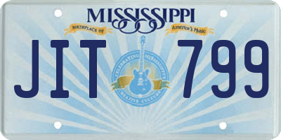 MS license plate JIT799