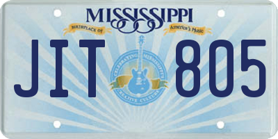 MS license plate JIT805
