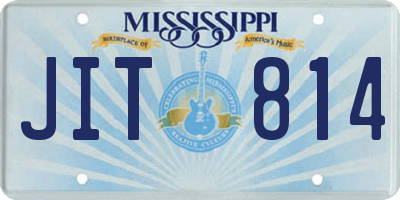 MS license plate JIT814