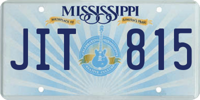 MS license plate JIT815