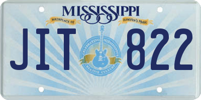 MS license plate JIT822