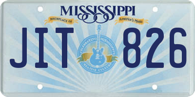 MS license plate JIT826