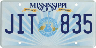 MS license plate JIT835