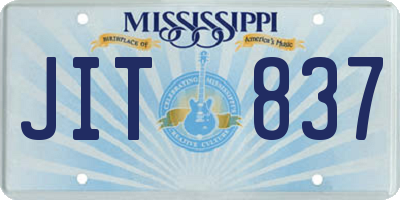 MS license plate JIT837