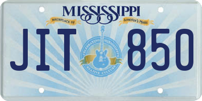 MS license plate JIT850
