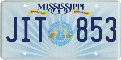 MS license plate JIT853