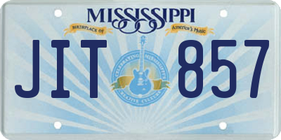 MS license plate JIT857