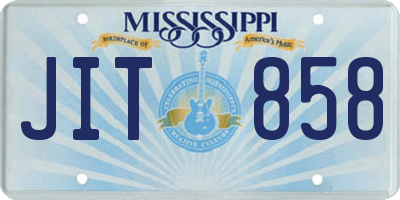 MS license plate JIT858