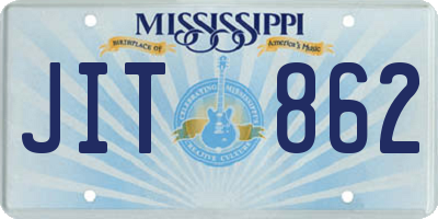 MS license plate JIT862