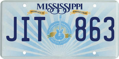 MS license plate JIT863
