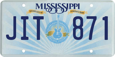 MS license plate JIT871