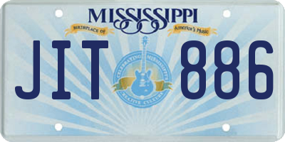 MS license plate JIT886