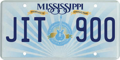 MS license plate JIT900
