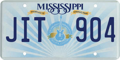 MS license plate JIT904