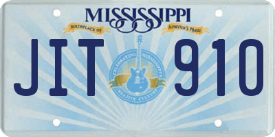 MS license plate JIT910