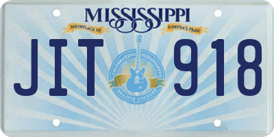 MS license plate JIT918
