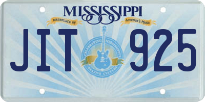 MS license plate JIT925