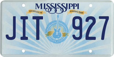 MS license plate JIT927