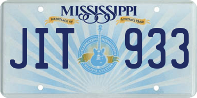 MS license plate JIT933