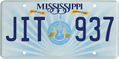 MS license plate JIT937