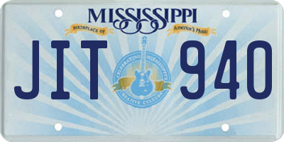 MS license plate JIT940