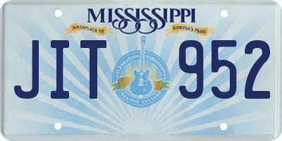MS license plate JIT952