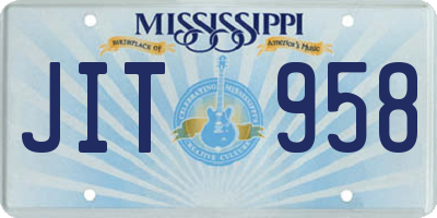MS license plate JIT958