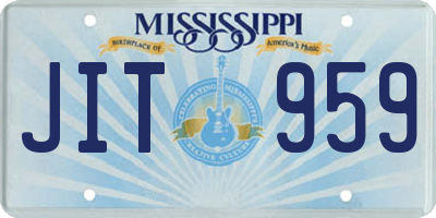 MS license plate JIT959