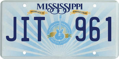MS license plate JIT961