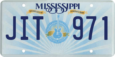 MS license plate JIT971