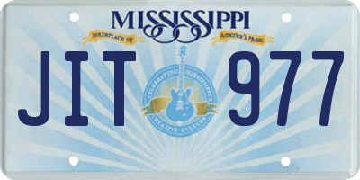 MS license plate JIT977